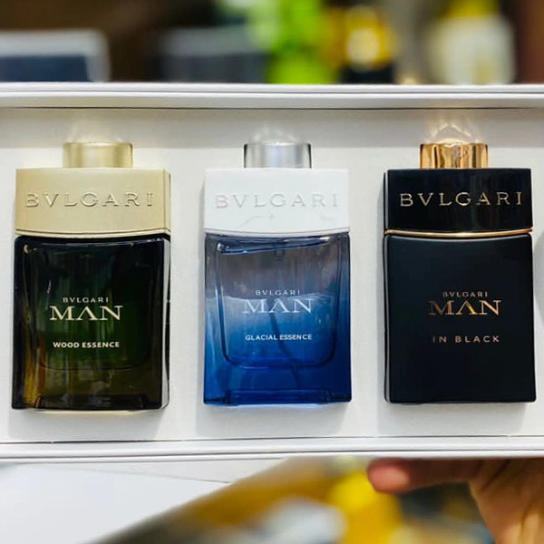 گیفت ست (ست هدیه) عطر ادکلن 3 عددی بولگاری من مردانه 30 میل | Gift set of BVLOARI MAN cologne men's perfume 30ml